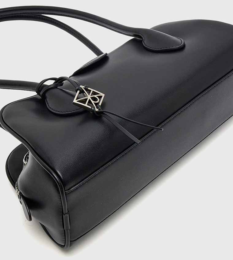 Emblem Trio Zip Closure Shoulder Bag