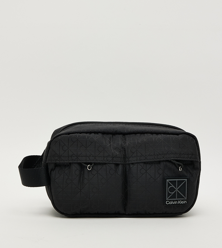 UTILITY Monogram Detail Front Pocket Toiletry Pouch