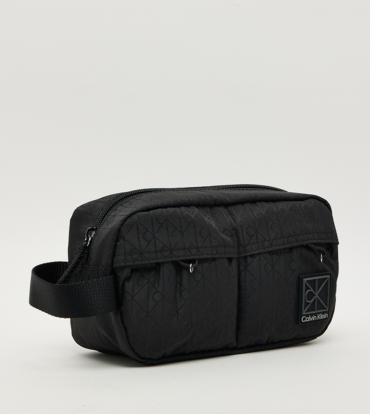 UTILITY Monogram Detail Front Pocket Toiletry Pouch