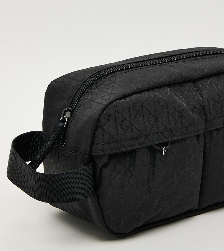UTILITY Monogram Detail Front Pocket Toiletry Pouch