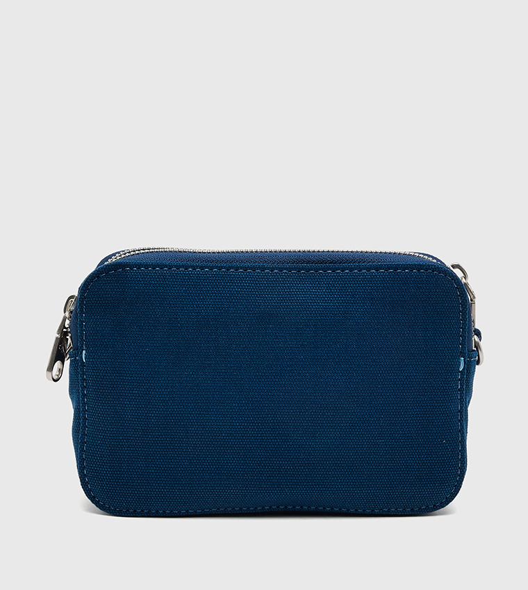 Logo Webbing Strap Canvas Crossbody Bag