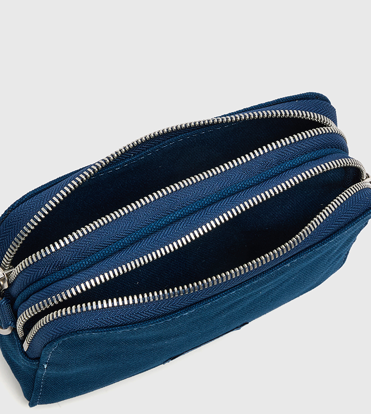 Logo Webbing Strap Canvas Crossbody Bag