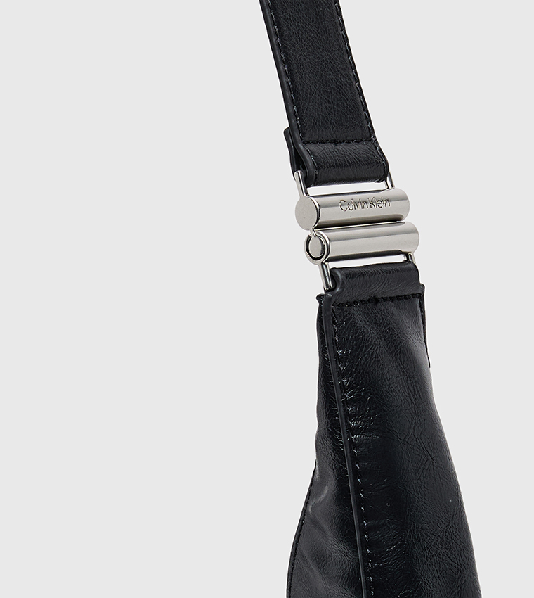 Textured Buckle Convertible Shoulder Bag
