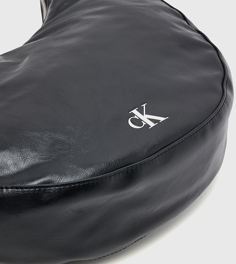 Textured Buckle Convertible Shoulder Bag