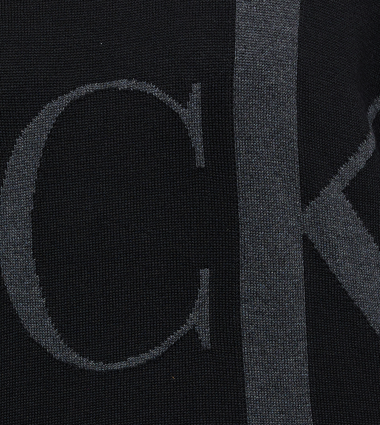 Calvin Klein Jeans  Round Neck Sweaters - Black Round Neck Sweaters