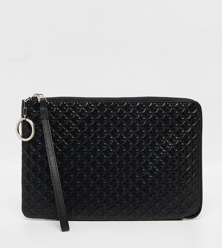 Logo Detail Puffer Pouch and Card Holder Set
