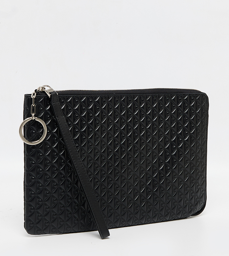 Logo Detail Puffer Pouch and Card Holder Set
