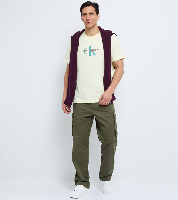 Logo Embroidered Crew Neck T-Shirt