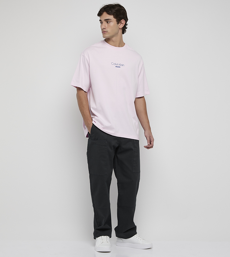 Logo Printed Short Sleeves Oversized T-Shirt