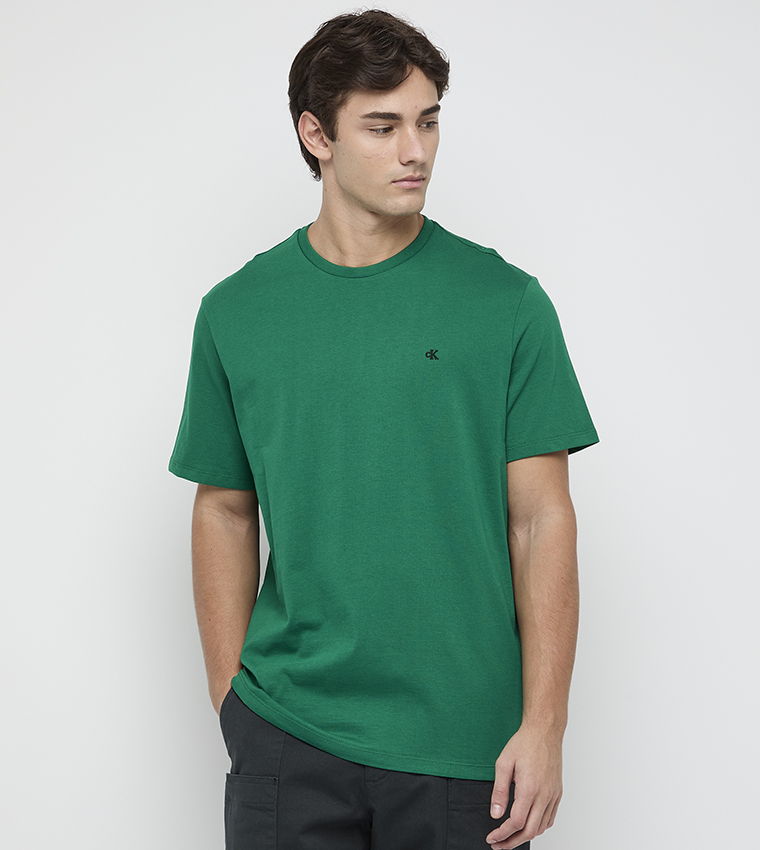 Logo Embroidered Crew Neck T-Shirt