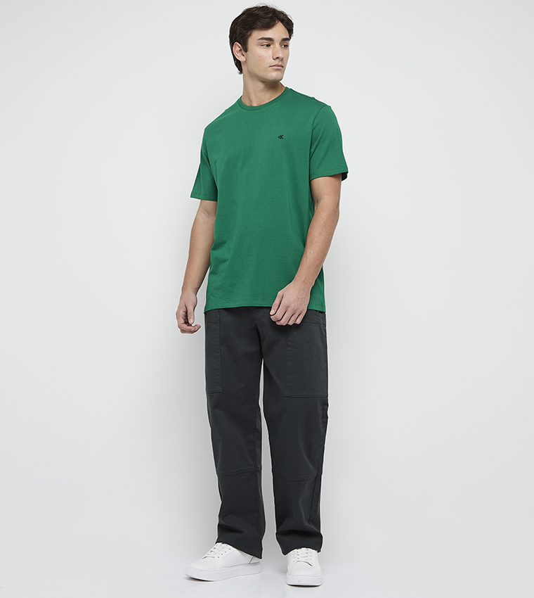 Logo Embroidered Crew Neck T-Shirt