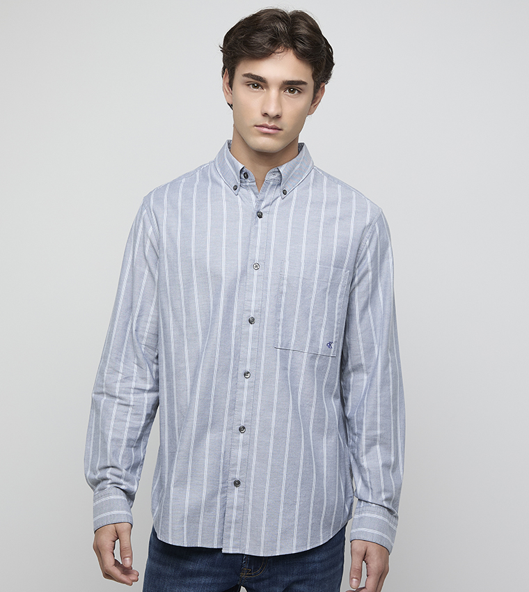 Striped Long Sleeves Oxford Shirt