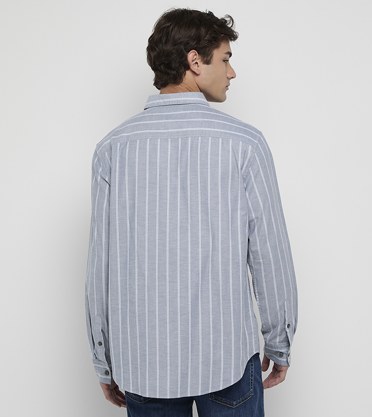 Striped Long Sleeves Oxford Shirt