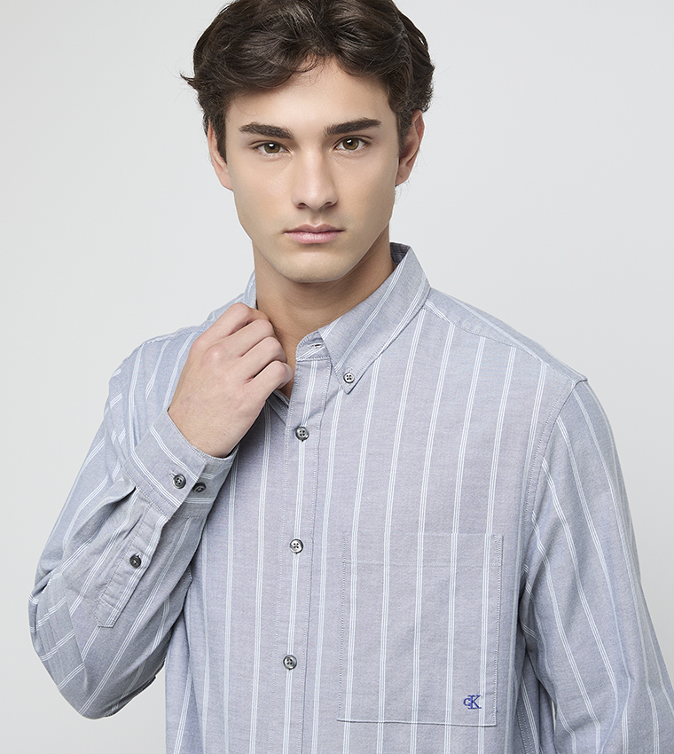 Striped Long Sleeves Oxford Shirt