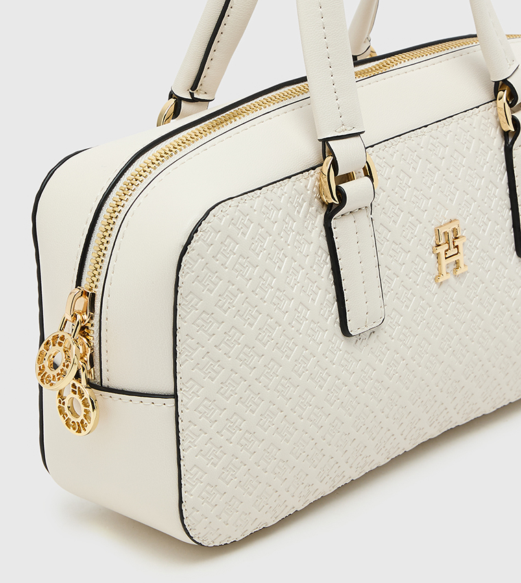 Monogram Detail Satchel Bag