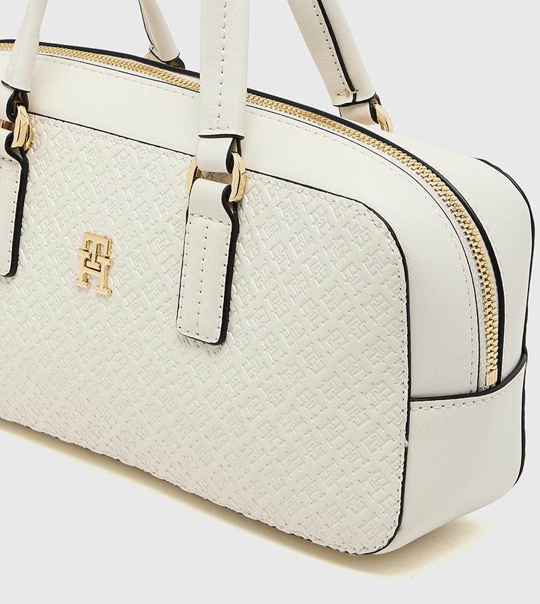 Monogram Detail Satchel Bag