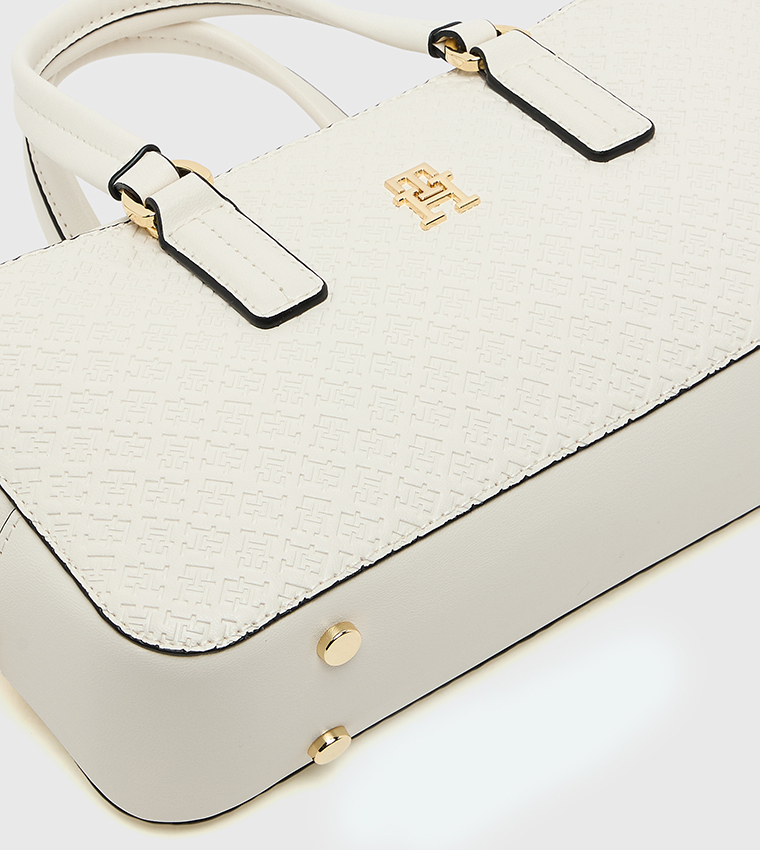 Monogram Detail Satchel Bag