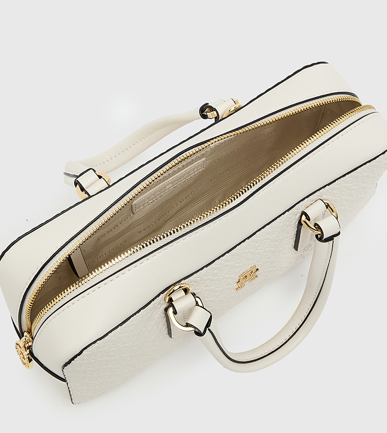 Monogram Detail Satchel Bag