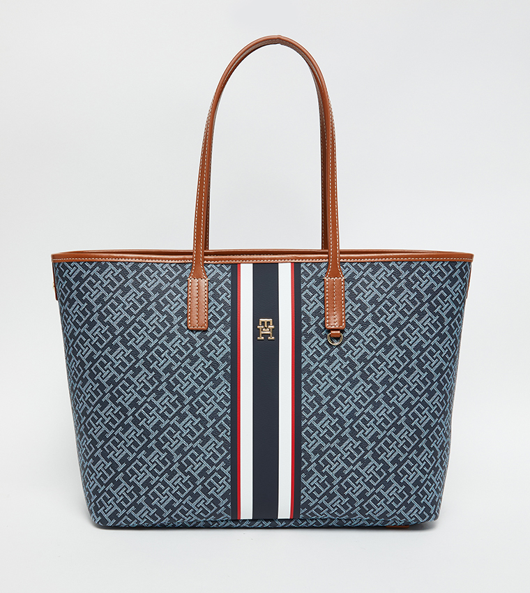 Monogram Patterned Tote Bag Set