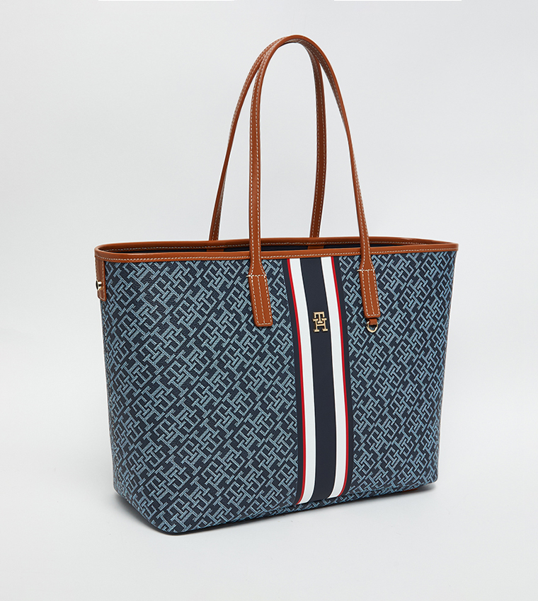 Monogram Patterned Tote Bag Set