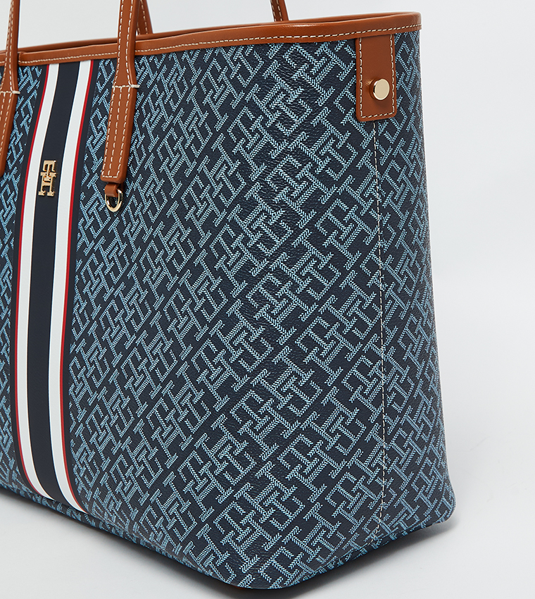 Monogram Patterned Tote Bag Set