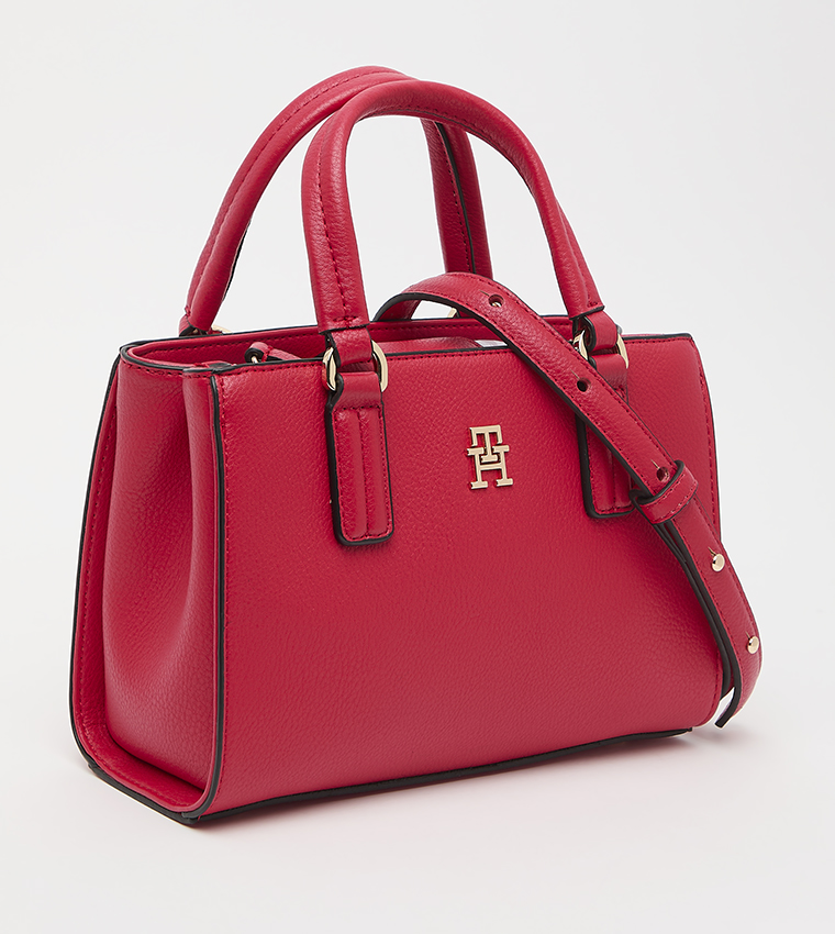 Textured Zippered Tote Bag