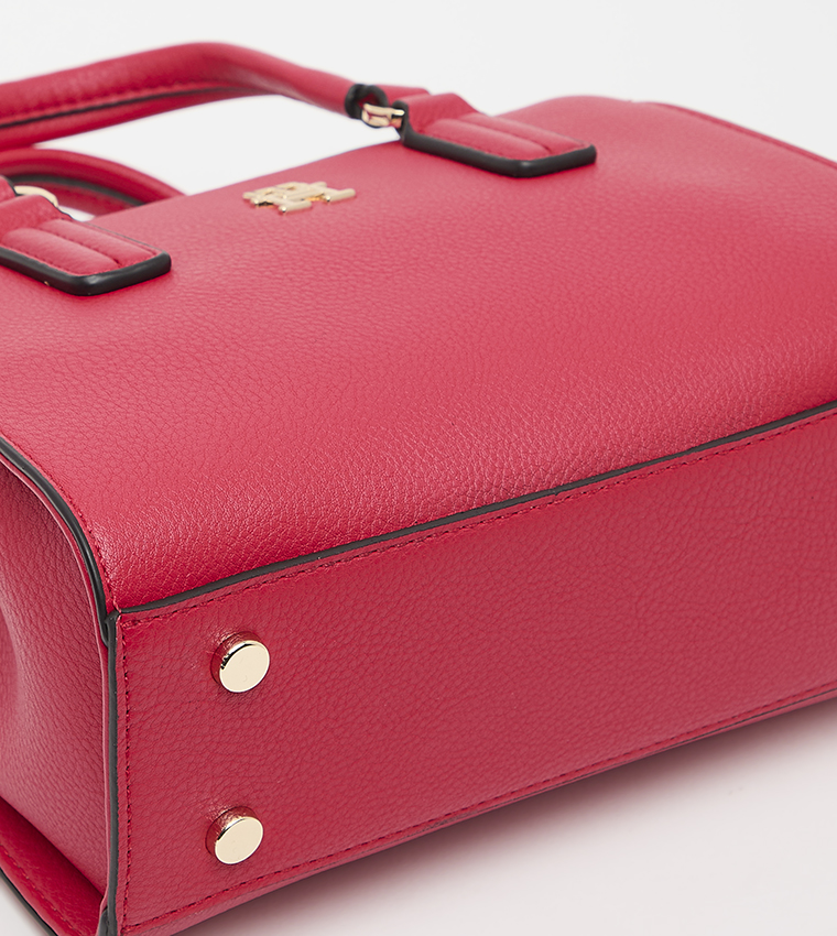 Textured Zippered Tote Bag