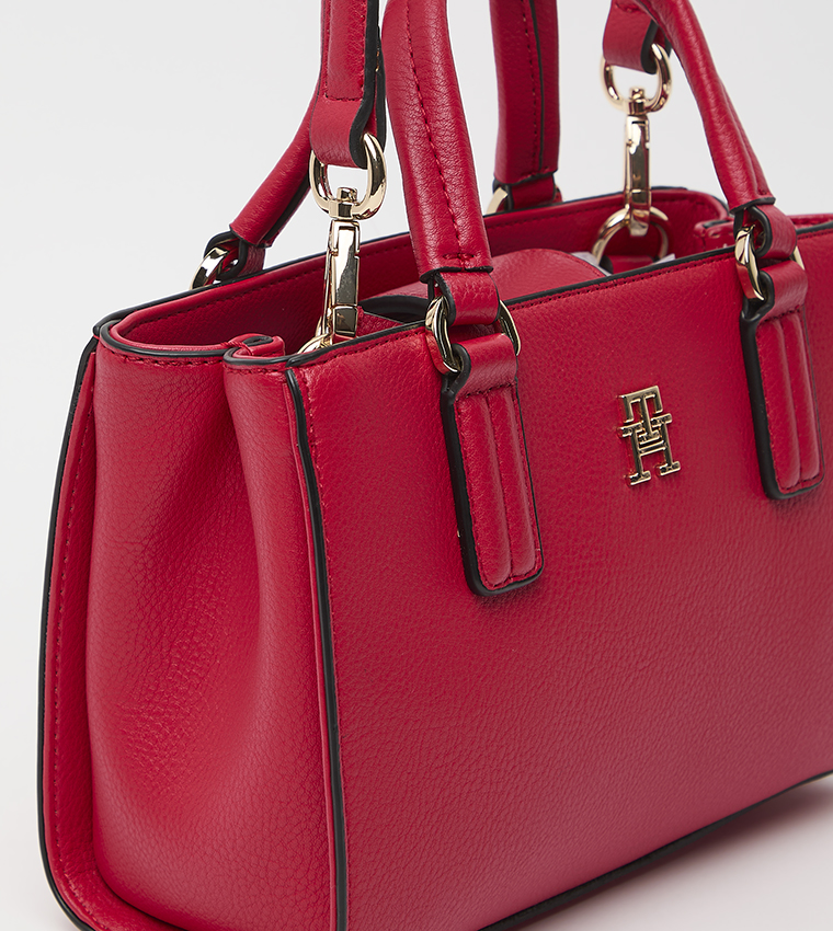 Textured Zippered Tote Bag