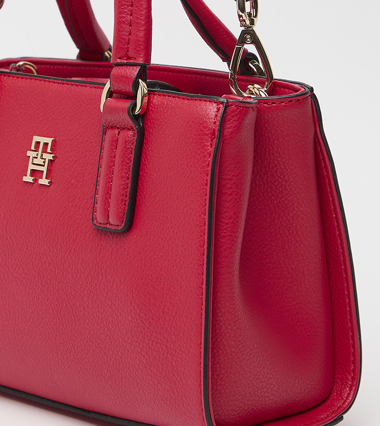 Textured Zippered Tote Bag