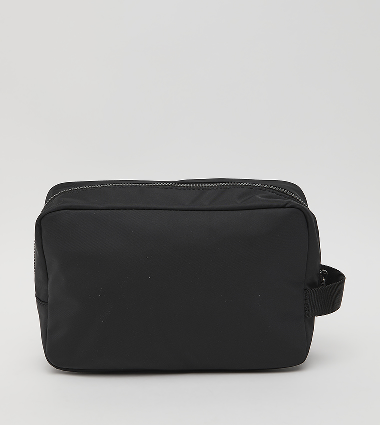 Logo Detail Zippered Toiletry Bag