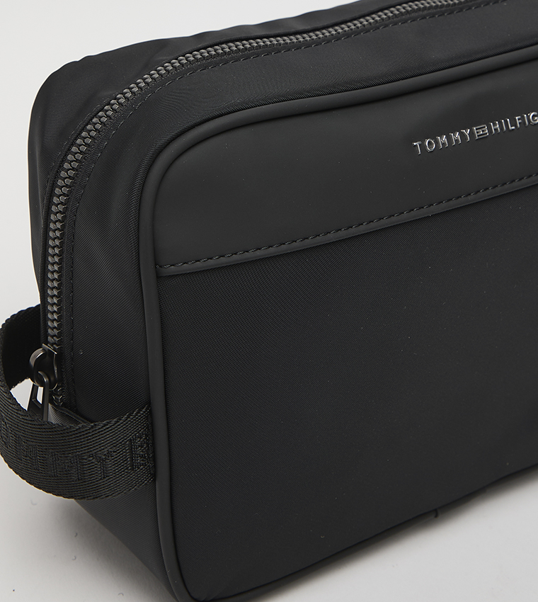 Logo Detail Zippered Toiletry Bag