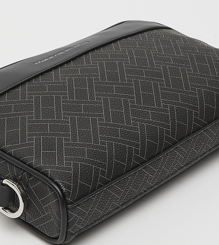 Monogram Patterned Zippered Toiletry Bag