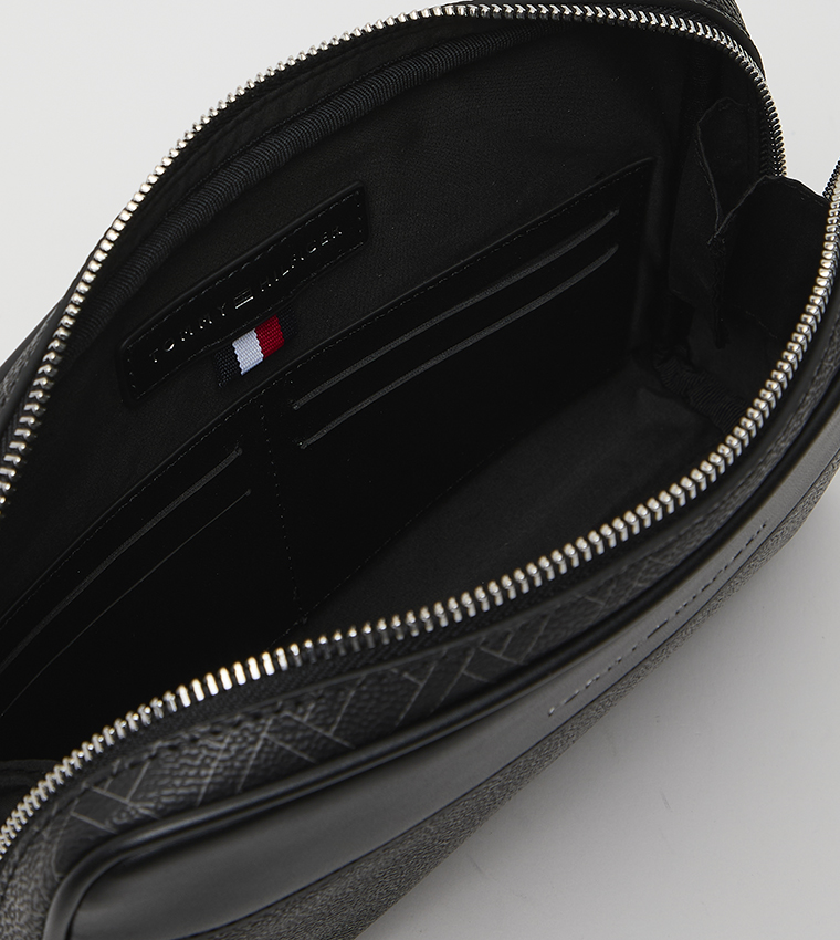 Monogram Patterned Zippered Toiletry Bag