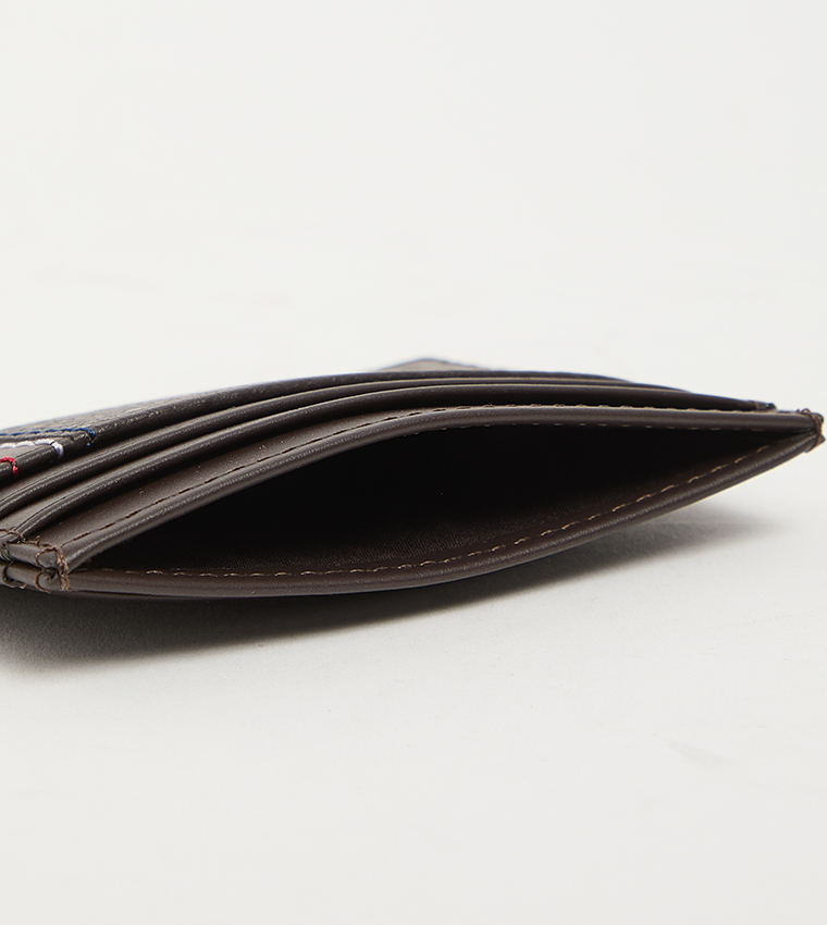 محفظة بطاقات بنقشة 