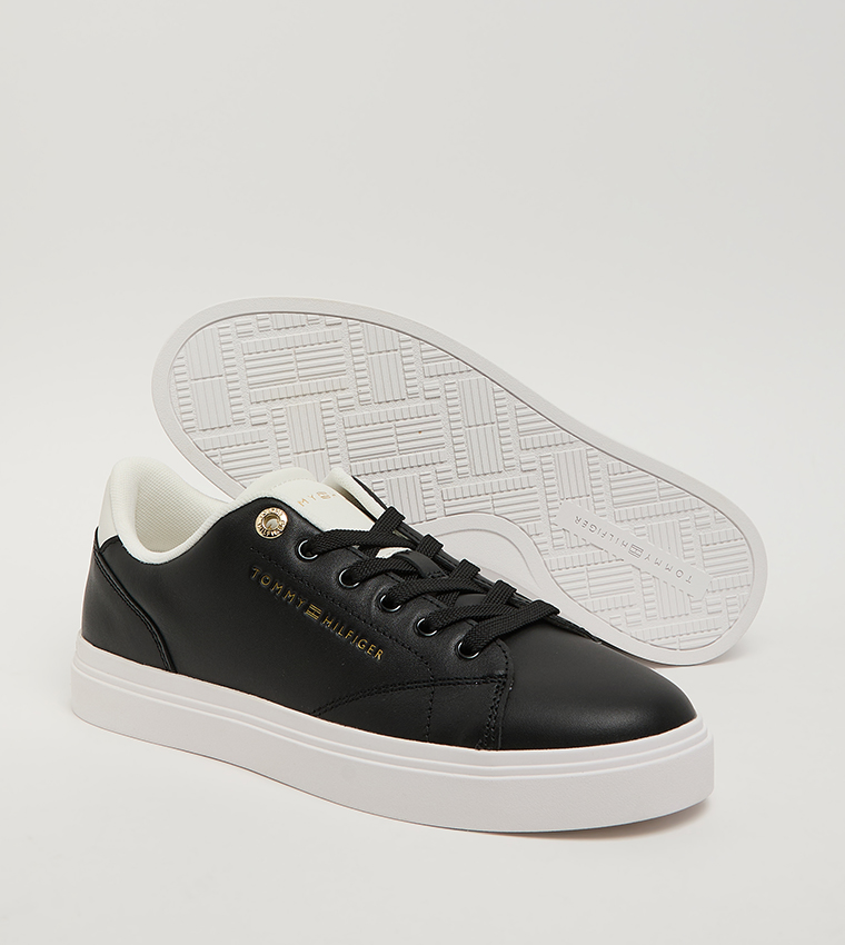 Feminine Cupsole Lace-Up Sneakers