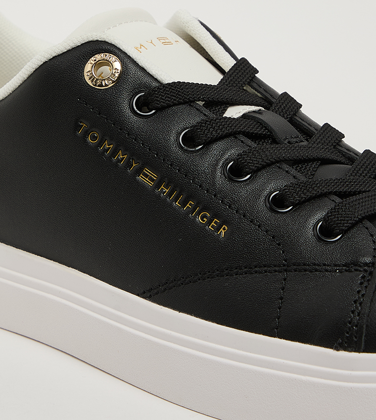 Feminine Cupsole Lace-Up Sneakers