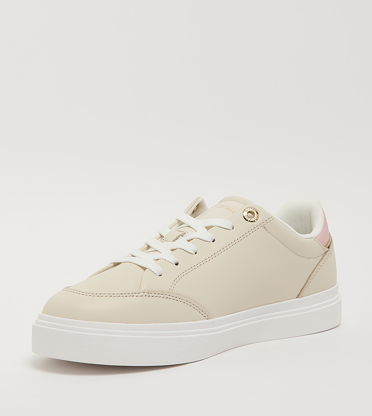 Logo Detail Cupsole Lace-Up Sneakers