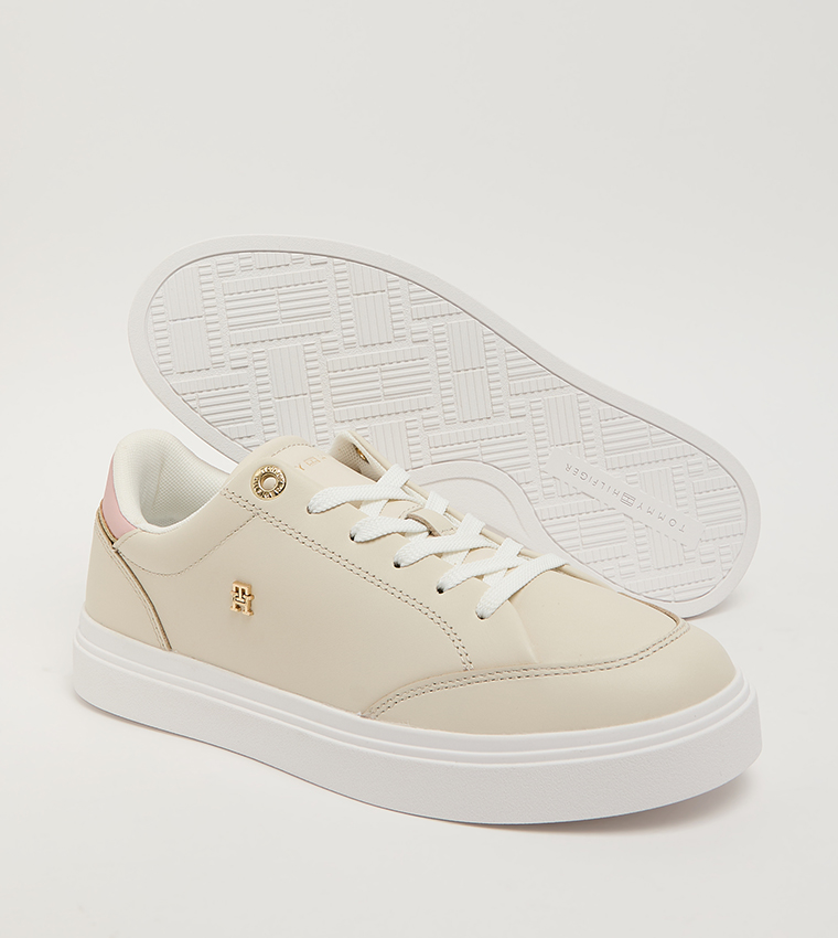 Logo Detail Cupsole Lace-Up Sneakers