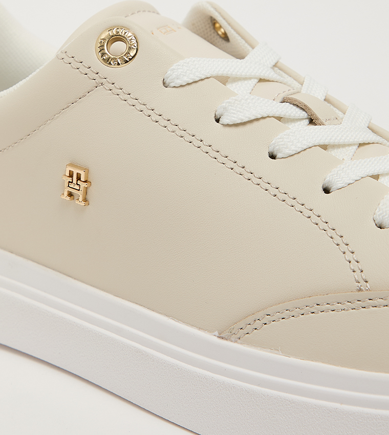 Logo Detail Cupsole Lace-Up Sneakers