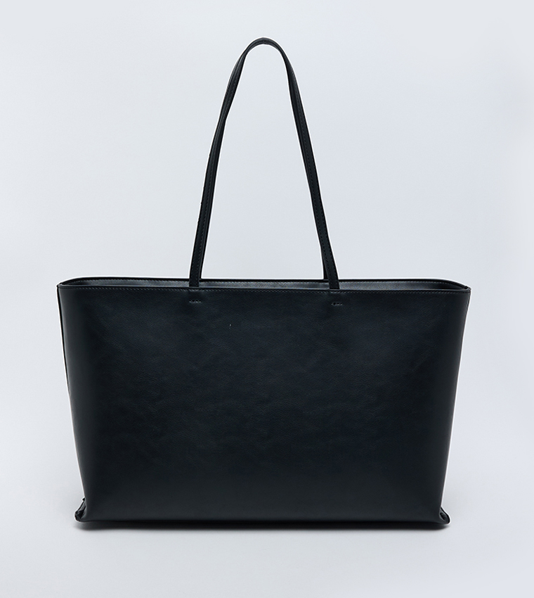 Monogram Zip Closure Tote Bag