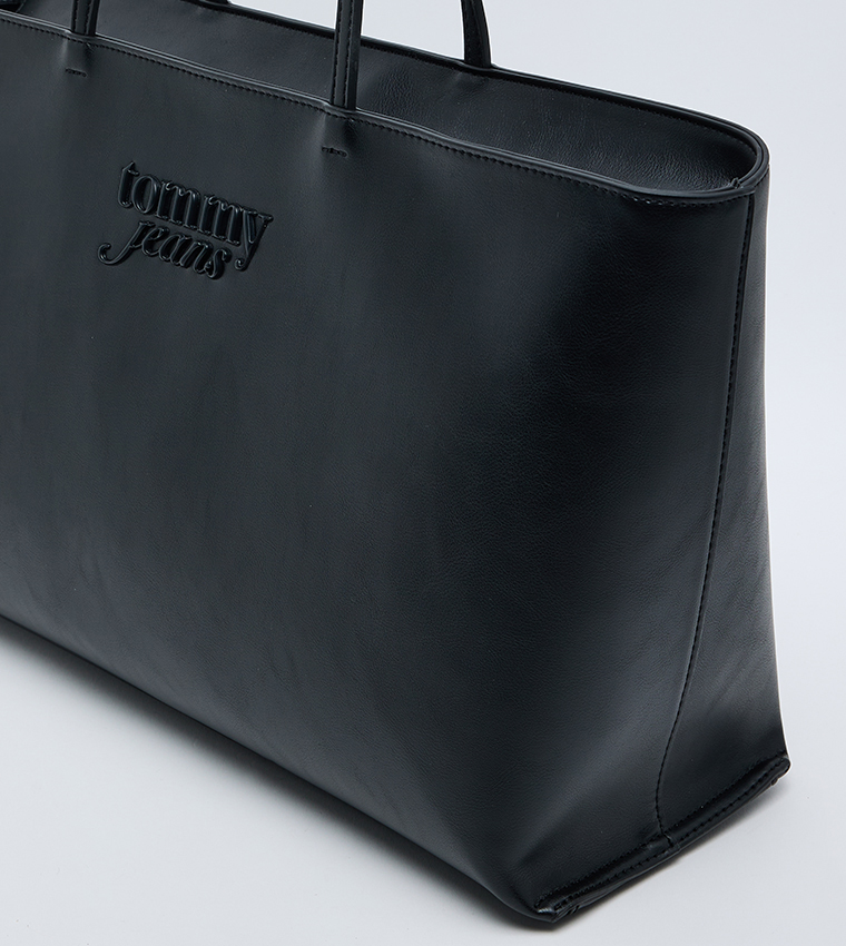 Monogram Zip Closure Tote Bag