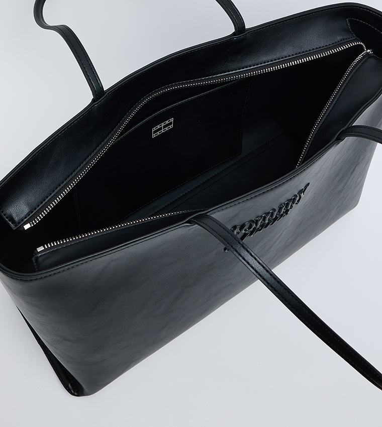 Monogram Zip Closure Tote Bag