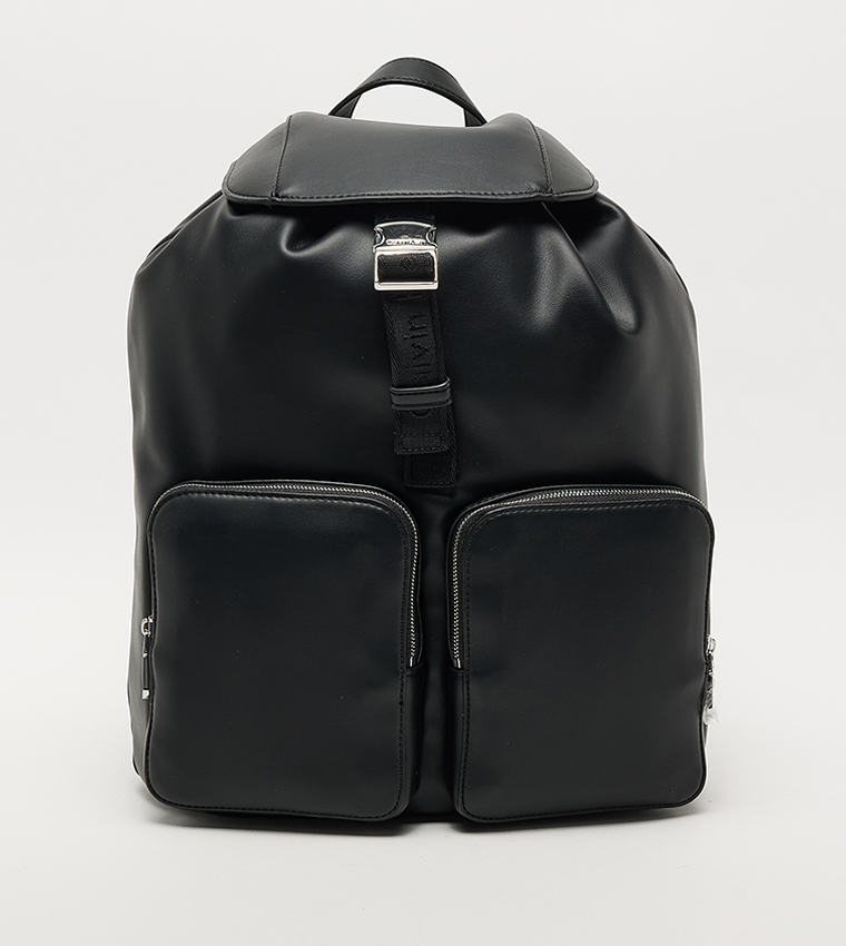 Drawstring Closure Flap Backpack