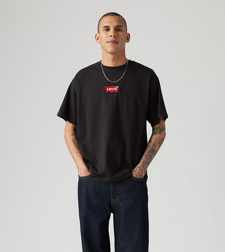 Levi's  Round Neck T-Shirts - Black Round Neck T-Shirts