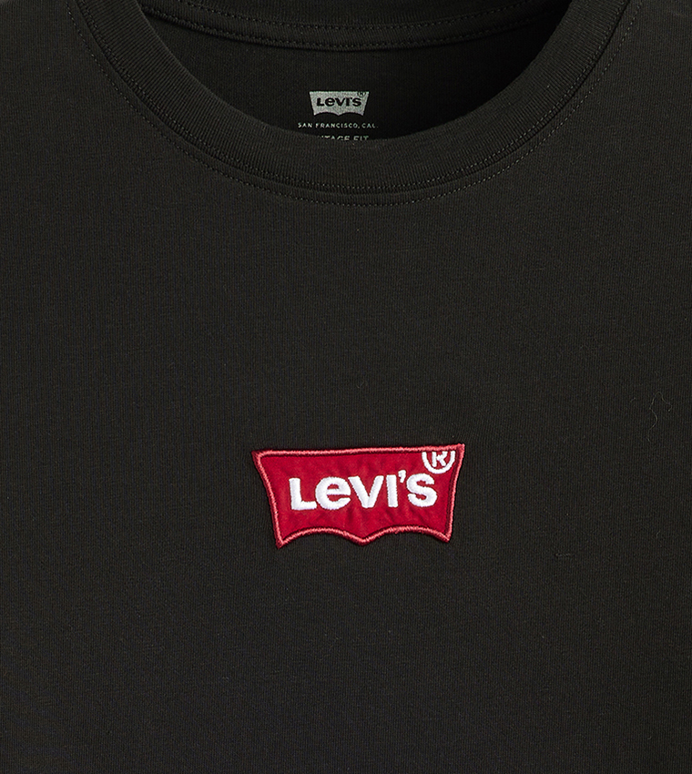 Levi's  Round Neck T-Shirts - Black Round Neck T-Shirts