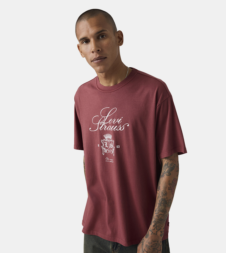 تيشيرت كاجوال كم قصير وطبعة