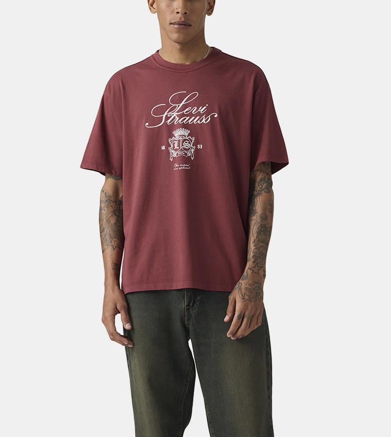 تيشيرت كاجوال كم قصير وطبعة