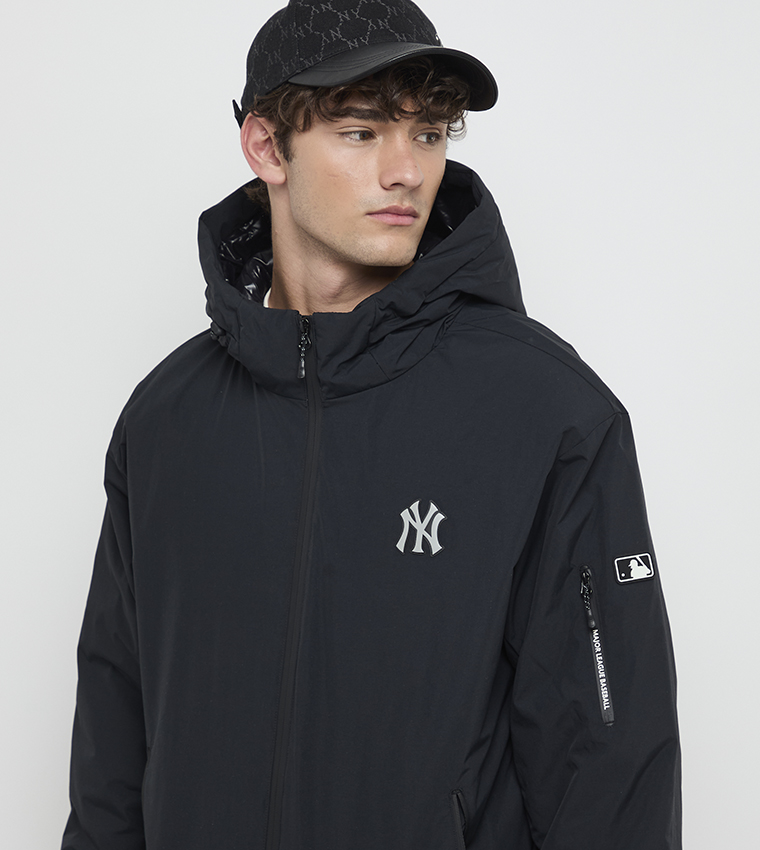 Monogram Detail Zip Through Hooded Jacket