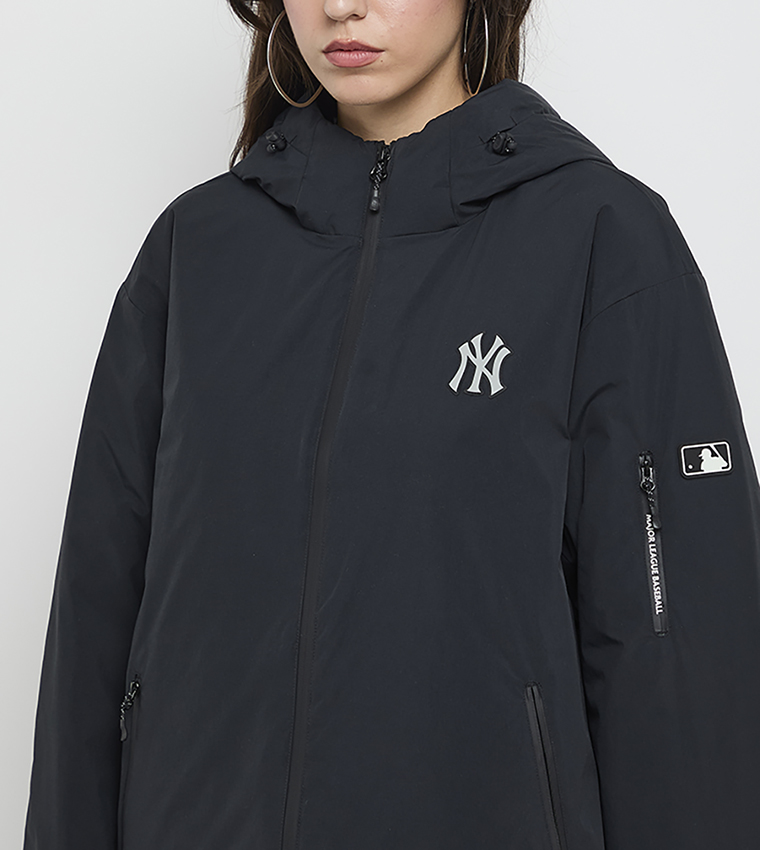 Monogram Detail Zip Through Hooded Jacket
