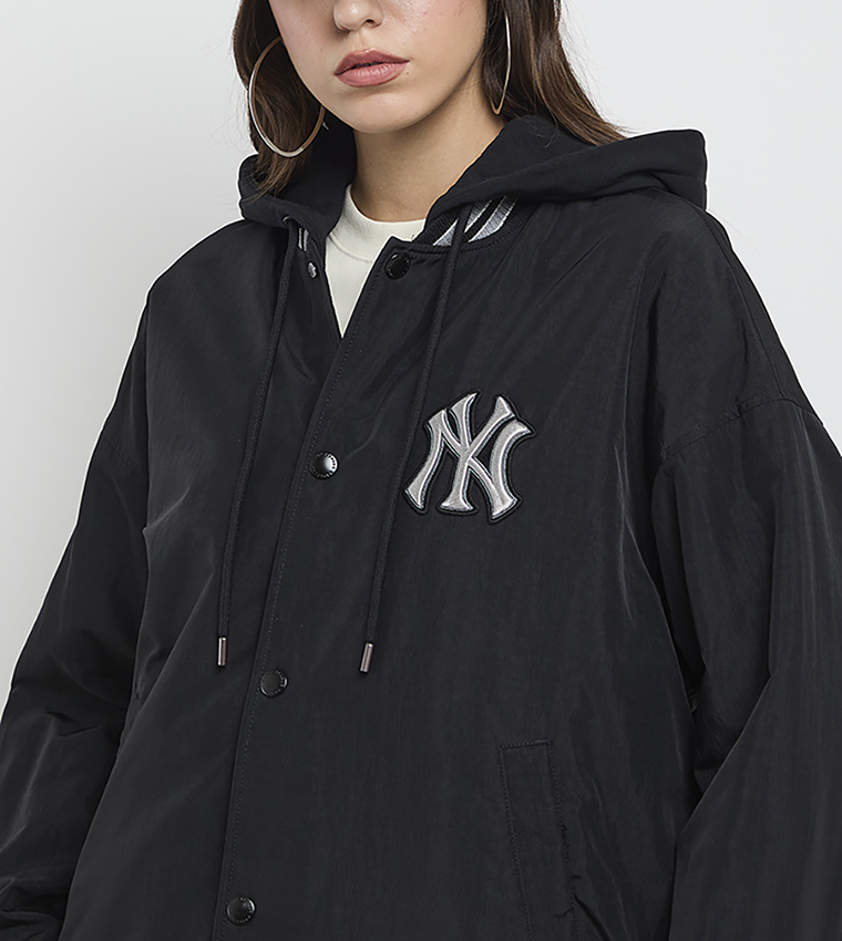 Monogram Hooded Nylon Varsity Jacket
